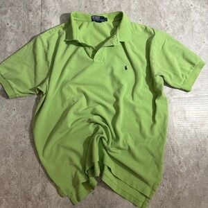 Vintage 90's Polo by Ralph Lauren Men's Lime Polo Shirt XL Streetwear Retro